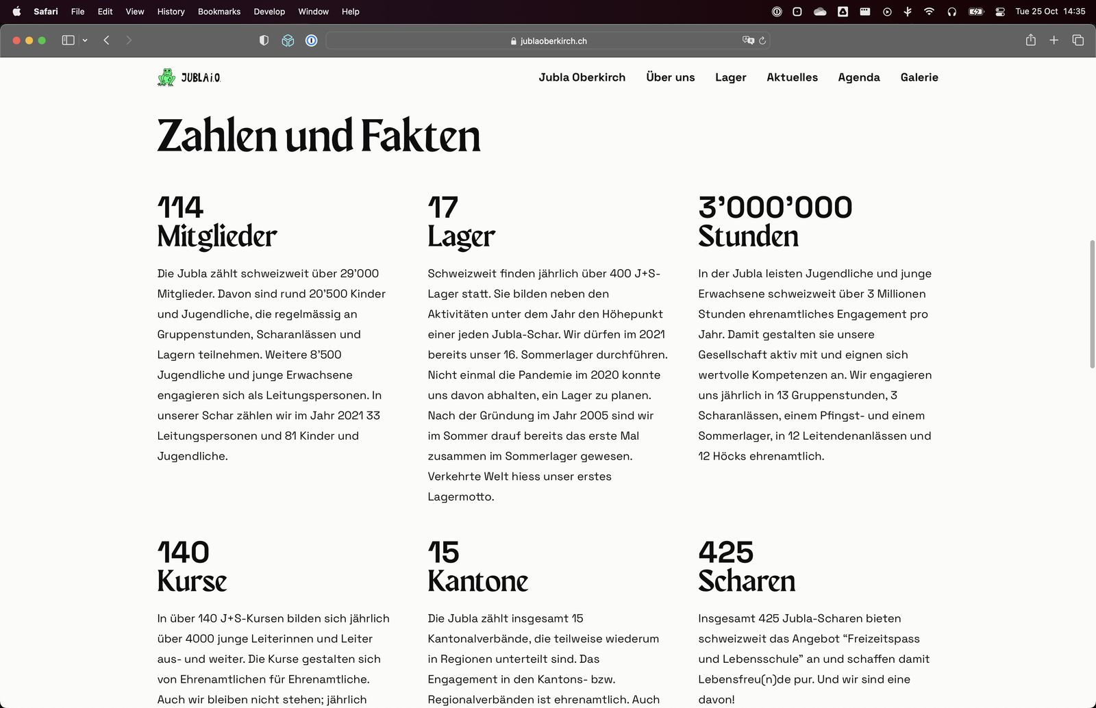 Zahlen und Fakten auf der Startseite Desktop (neu)