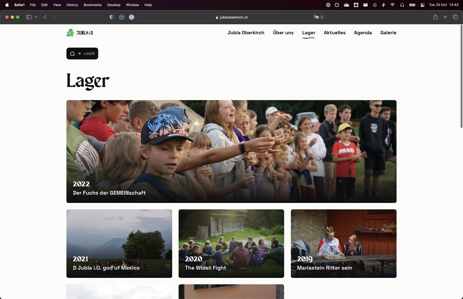 Lager Übersichtsseite Desktop (neu)