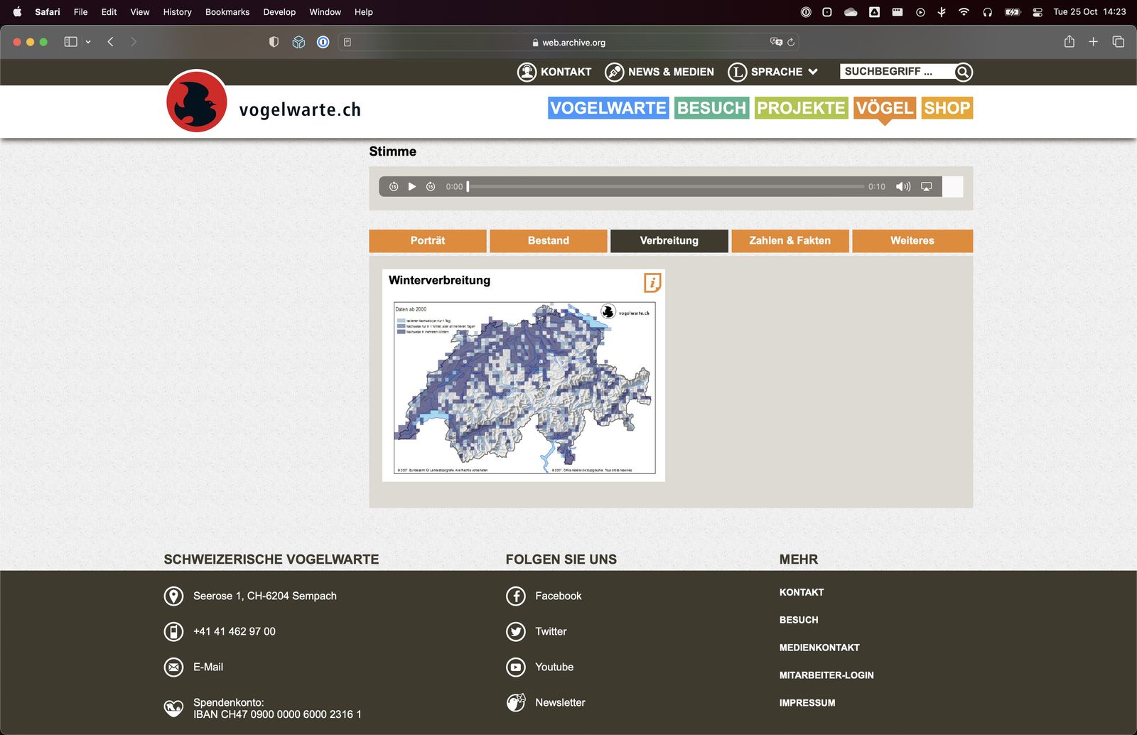 Kartenseite Desktop (alt)